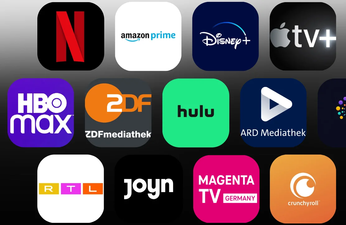 Bekannte Streaming- und Mediatheken-Dienste im Überblick